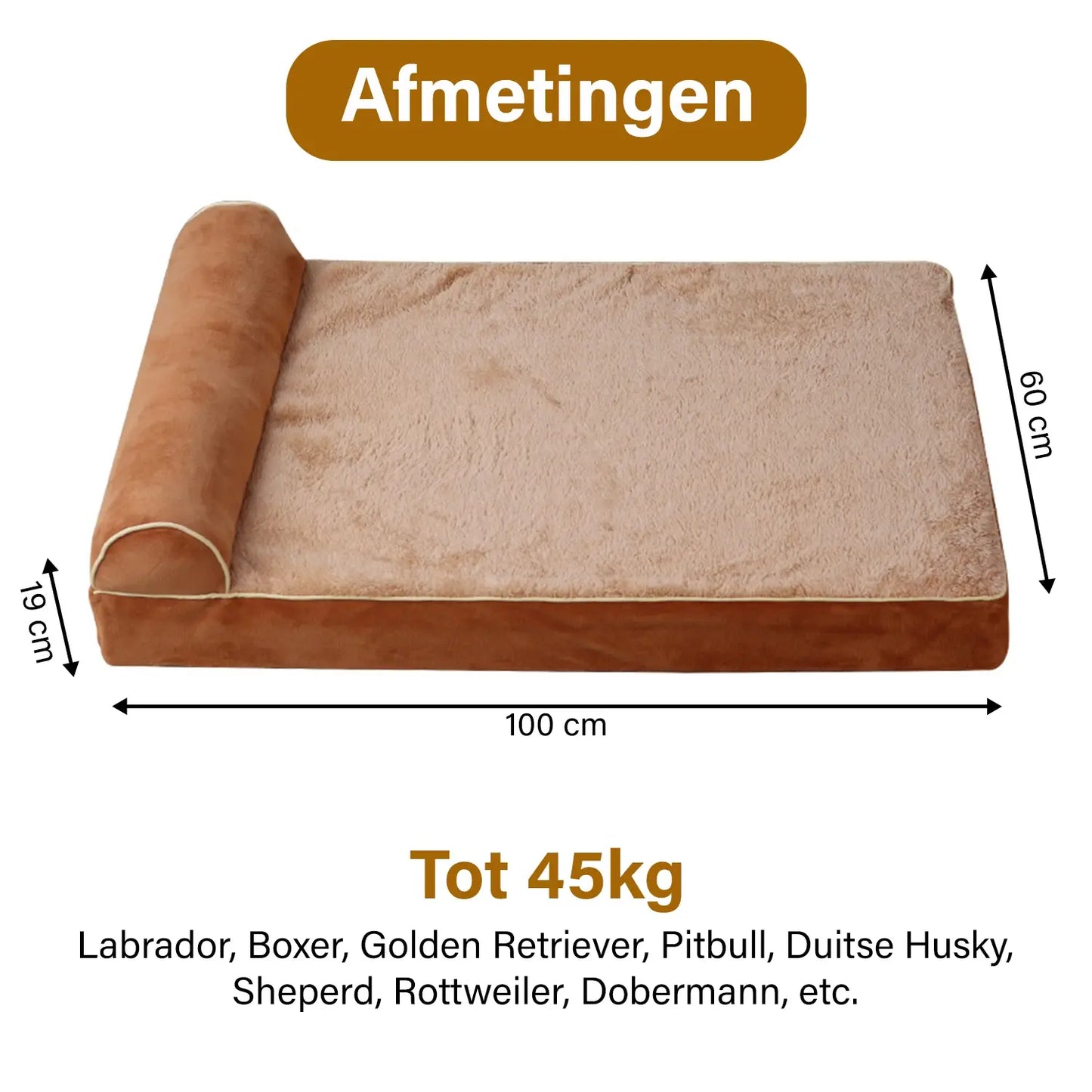 Lit orthopédique de luxe pour chien XL
